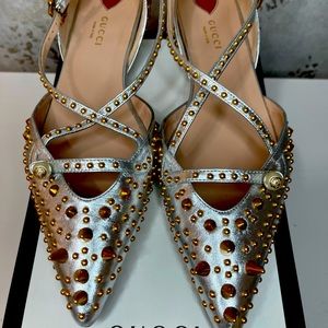 Gucci Flat Spiked Pointe Toe Women’s Shoes
